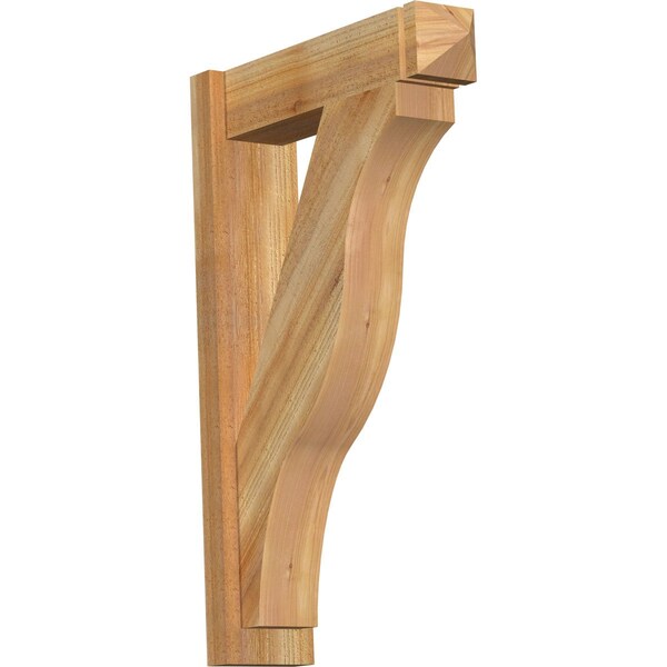 Ekena Millwork Funston Rough Sawn Arts and Crafts Outlooker, Western Red Cedar, 6"W x 22"D x 34"H OUT06X22X34FST03RWR - main